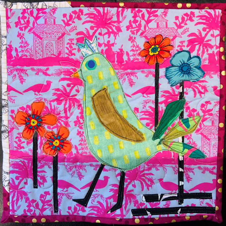 Birds of Feather Flock Together-collage with Fabric Room N7 - Product Image